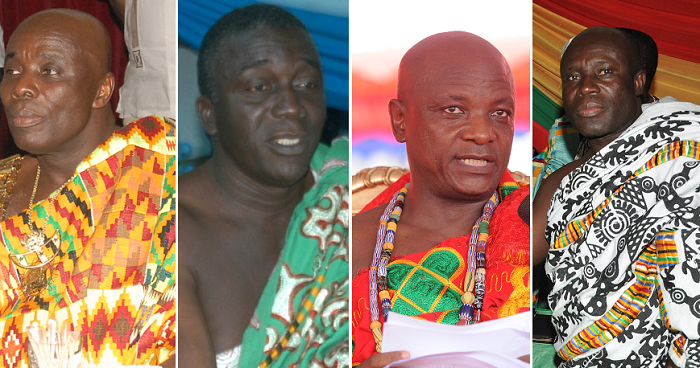 Osagyefuo Amotia Ofori Panin, Nana Kobina Nketsia V, Togbe Afede XIV and Awulae Attibrukusu III